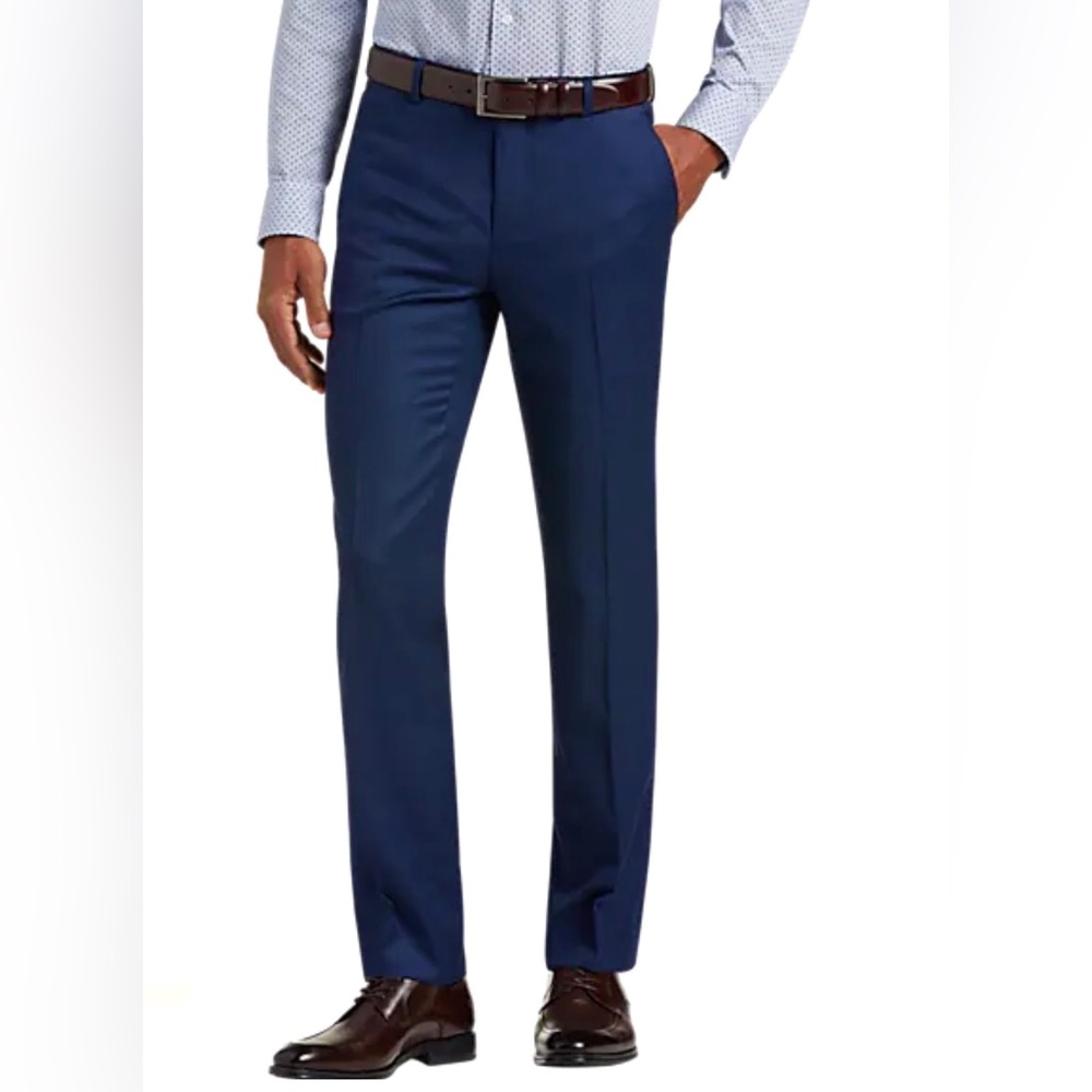 New JOE Joseph Abboud Slim Fit Men’s Dress Pant, Bright Blue - 34”